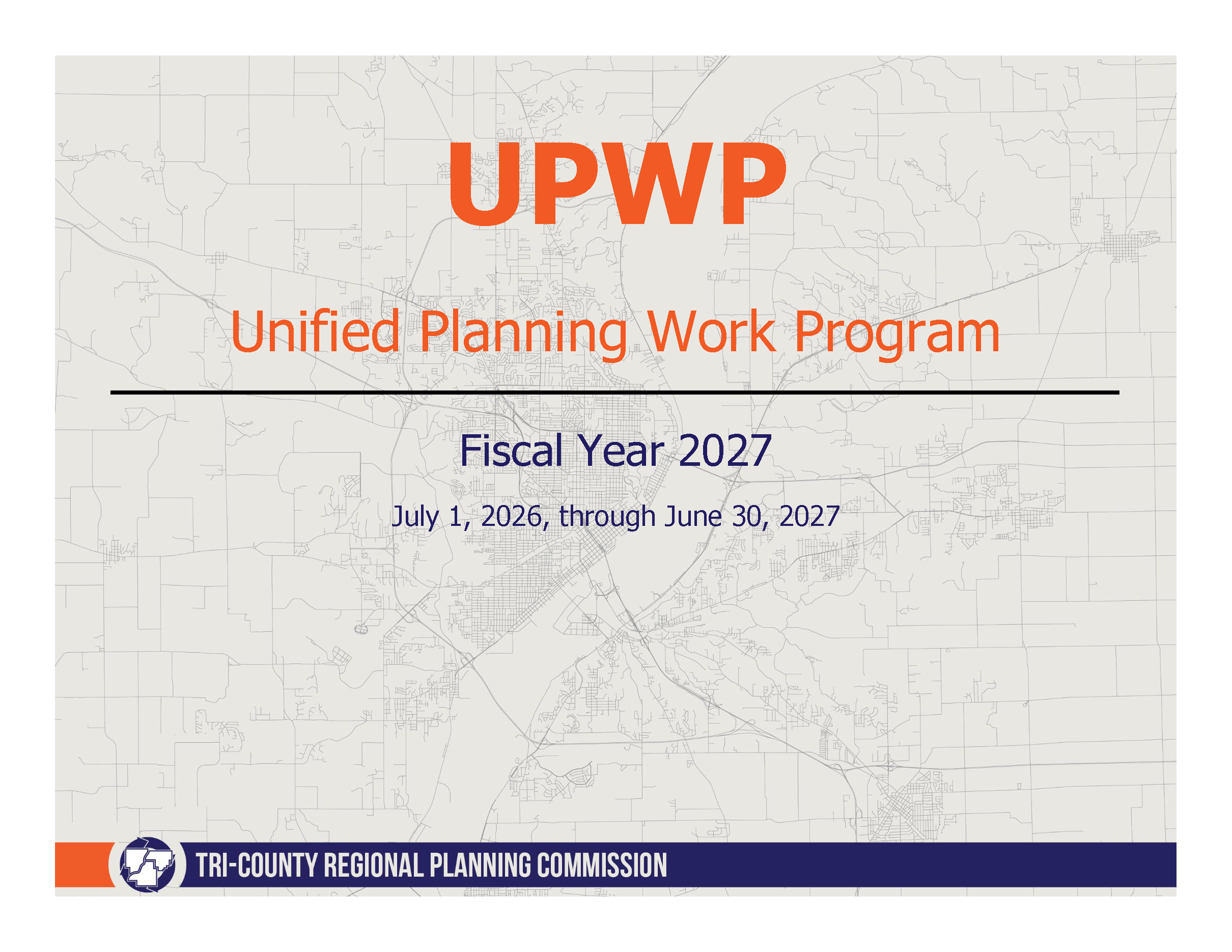 Cover page of the FY 2027 Unified Planning Work Program