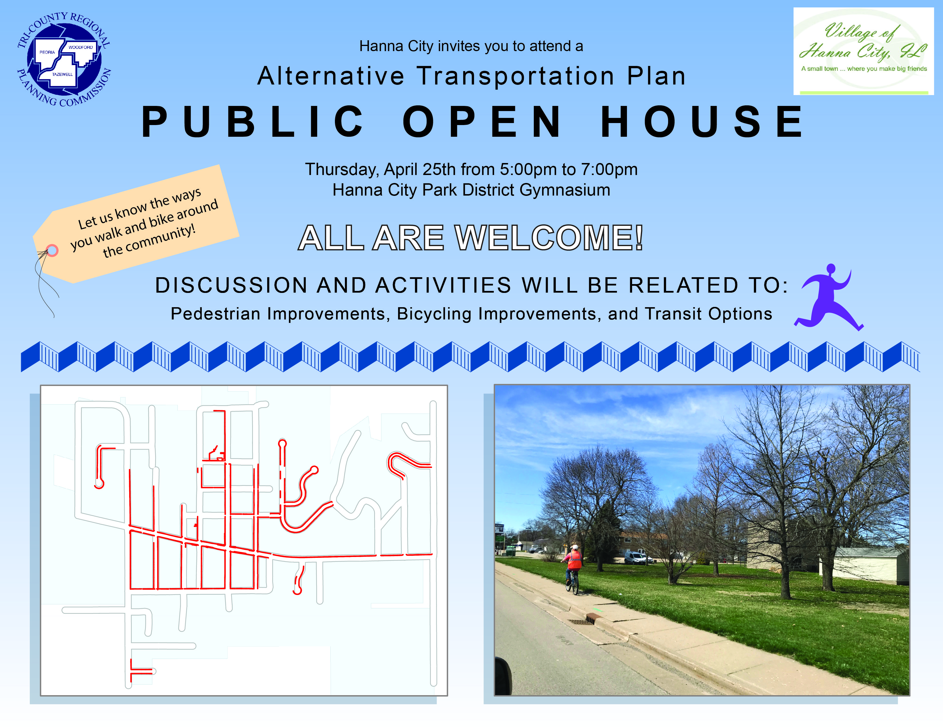 Hanna City Alternative Transportation Plan flyer