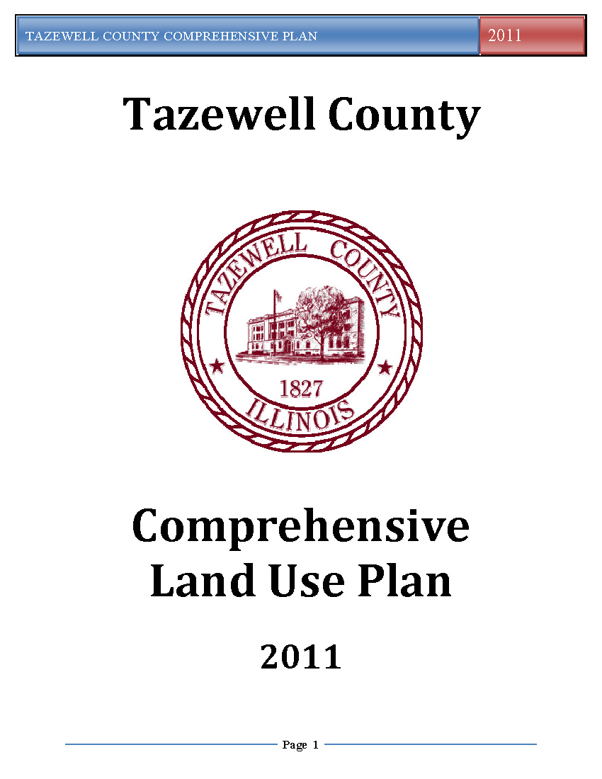 Cover page of the Tazewell County Comprehensive Plan